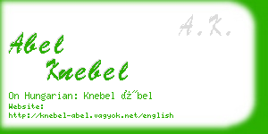 abel knebel business card